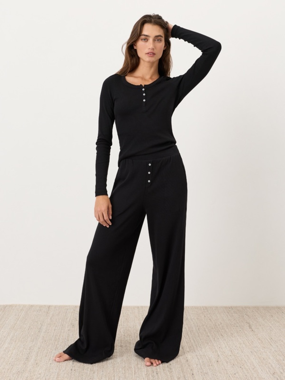 PACT Dream Rib Wide Leg Lounge Pant Made With Organic Cotton- Like New. - Picture 5 of 5